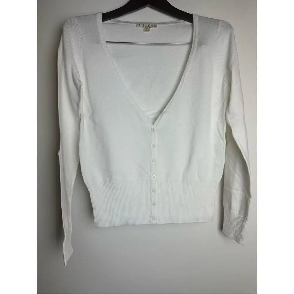 White long sleeve cardigan